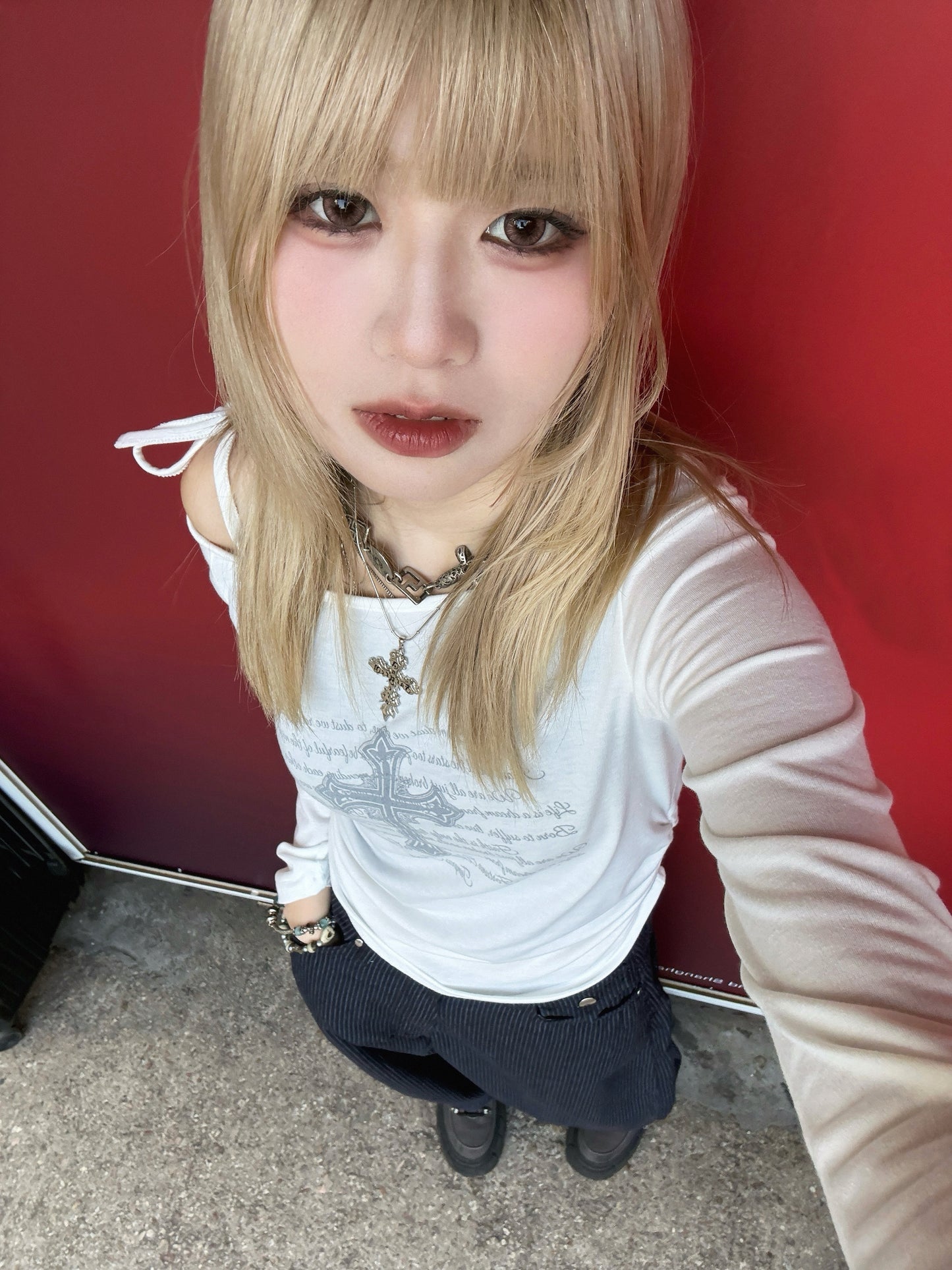 SS26 Cross off shoulder long sleeve