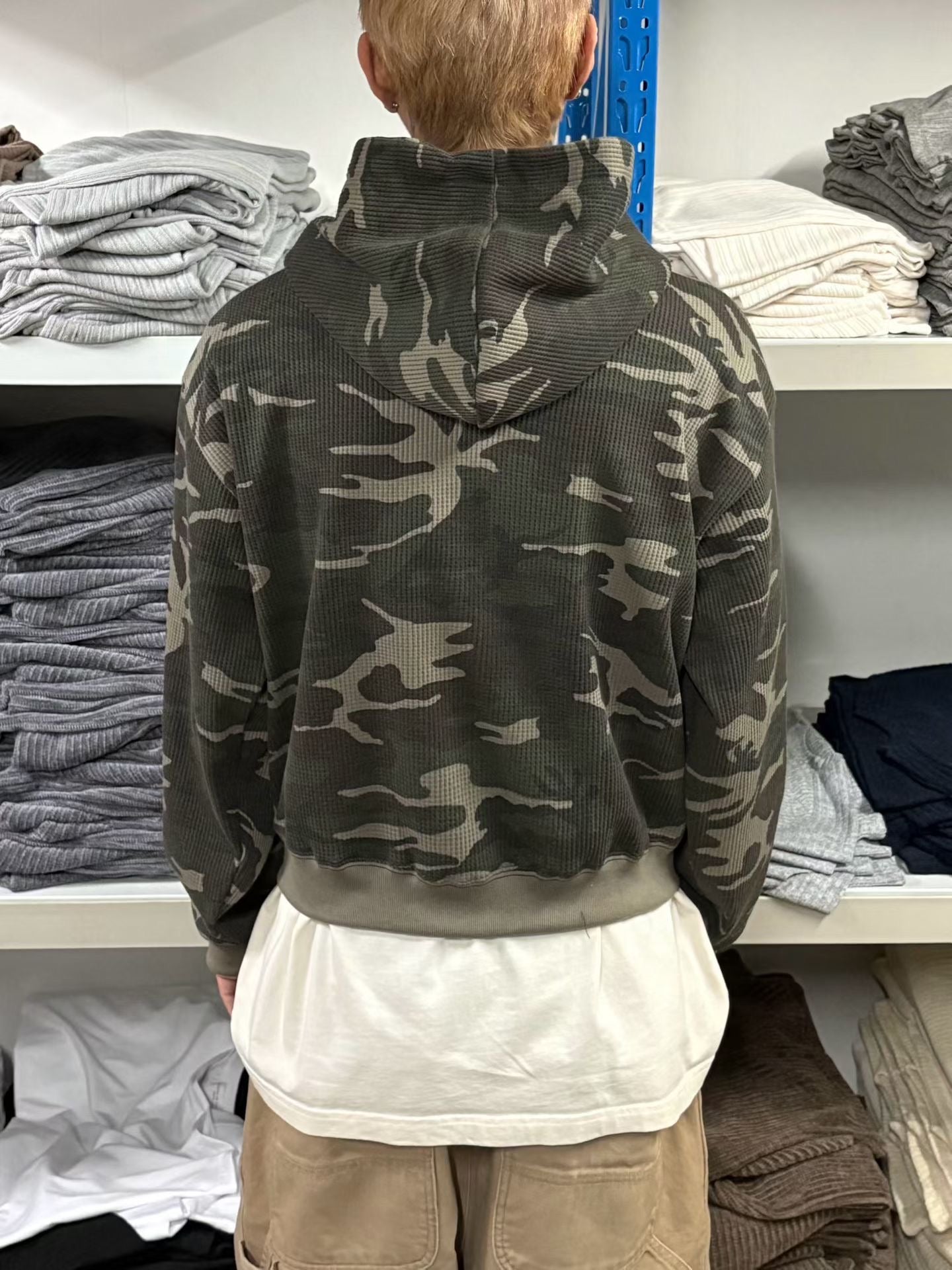 Waffle Camo zip jacket
