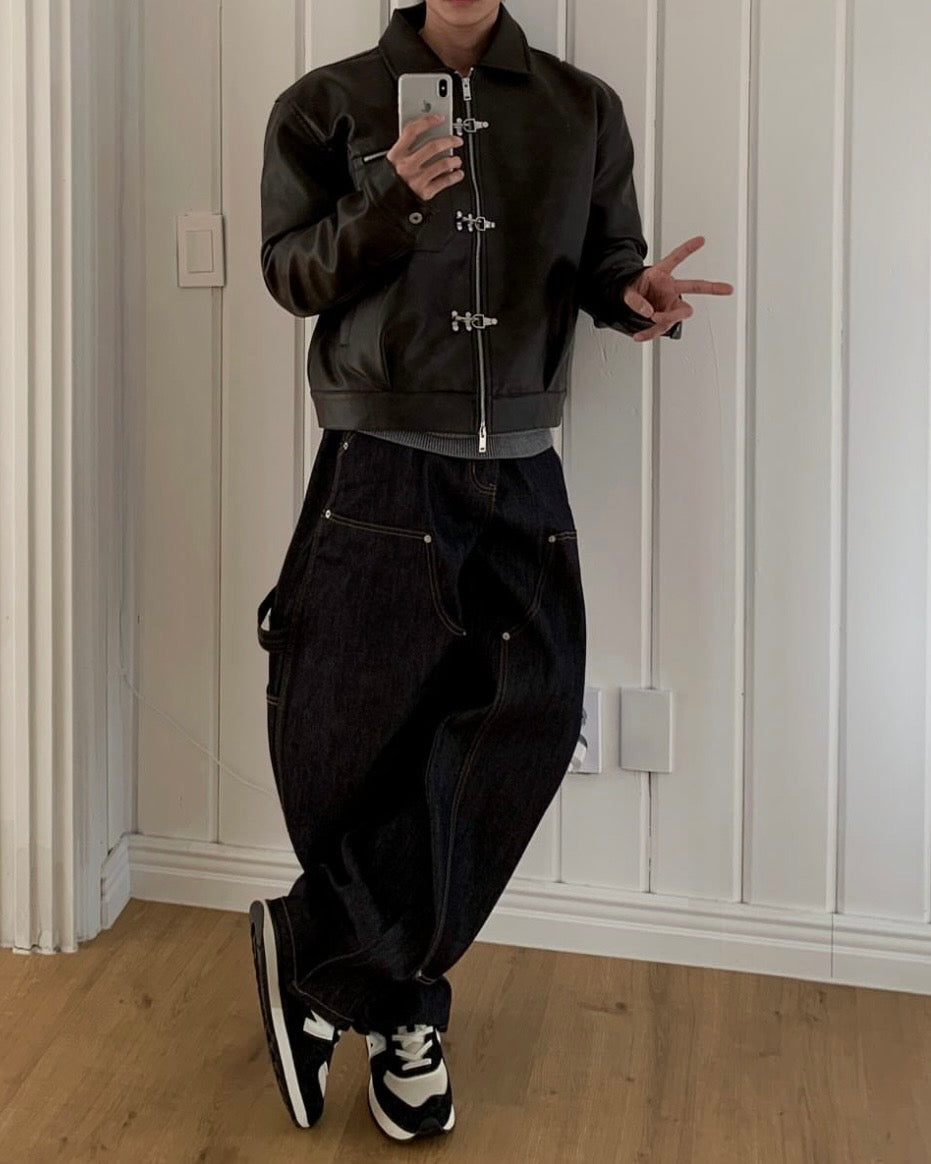 Fireman Hook leather Jacket