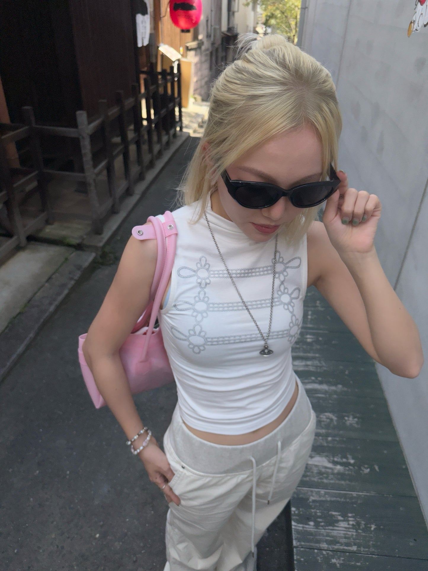 Military Frogging Graphic Tank Top