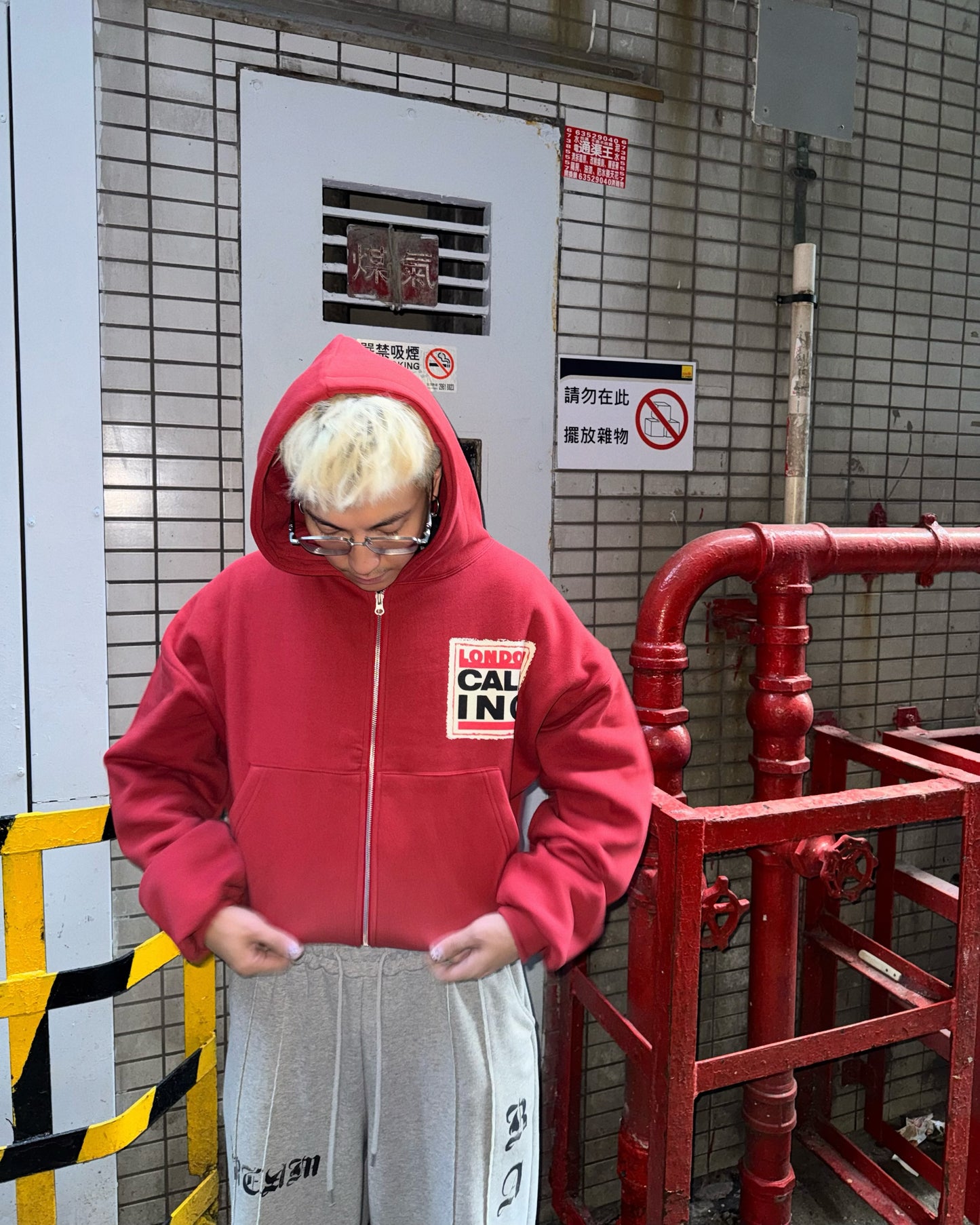 SS26 London Calling Crop Zip Hoodie (no fleece)