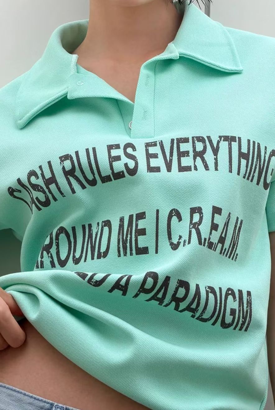 SS26 Slogan Polo Shirt