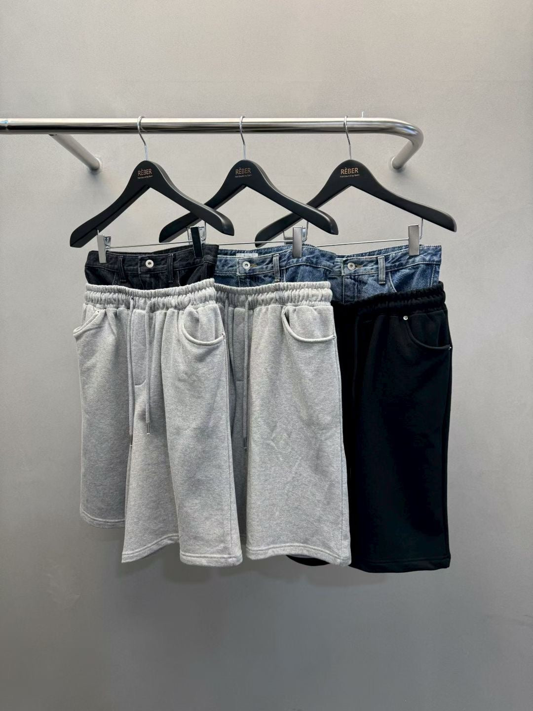 Layered Denim Waistband  Shorts