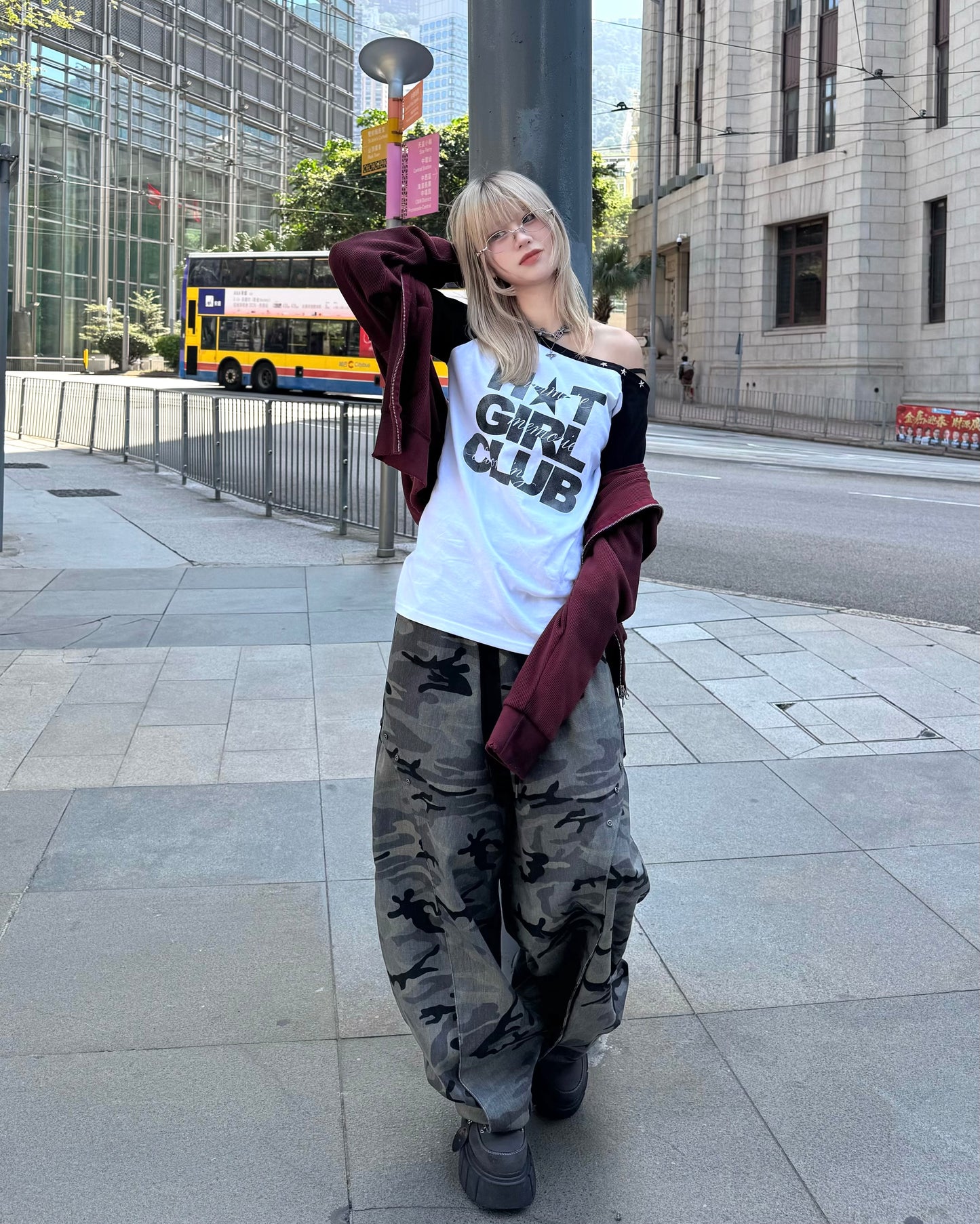 SS26 H.G.C off shoulder long sleeve