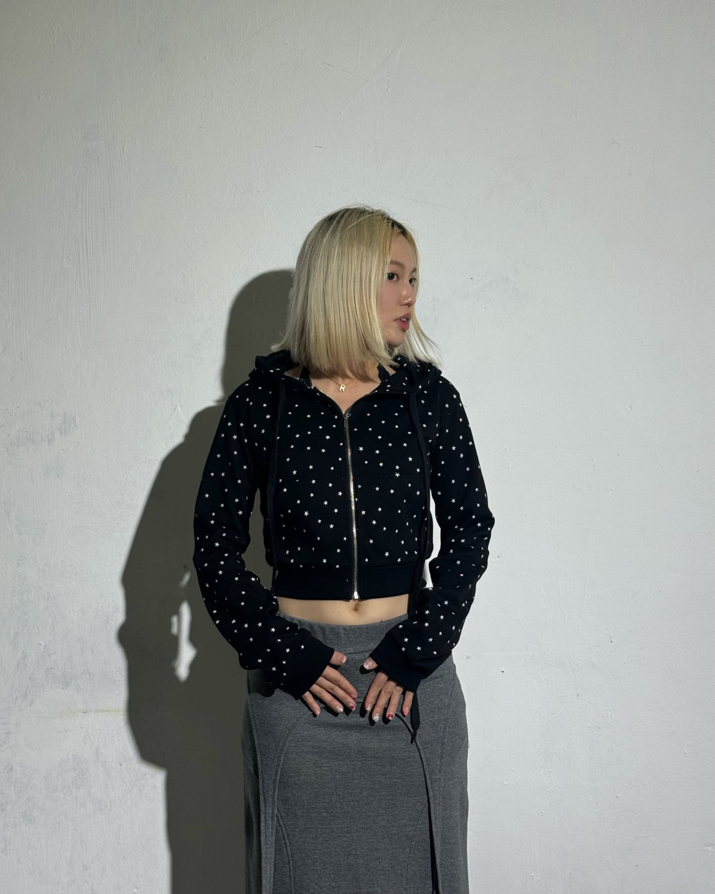 SS26 Star Print Zip Hoodie