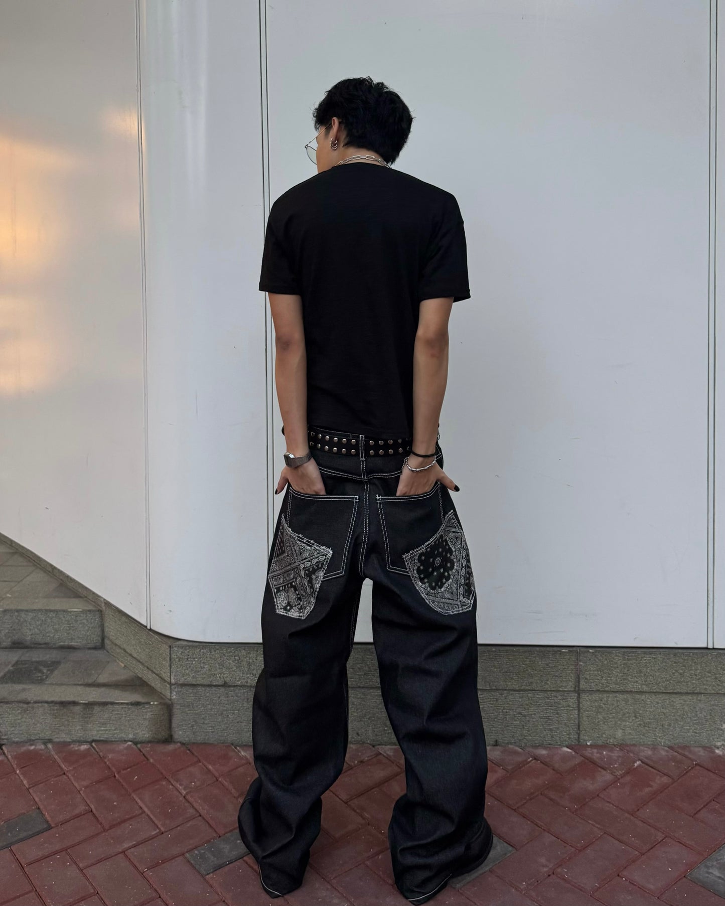 SS26  Bandana Pocket Raw Jeans