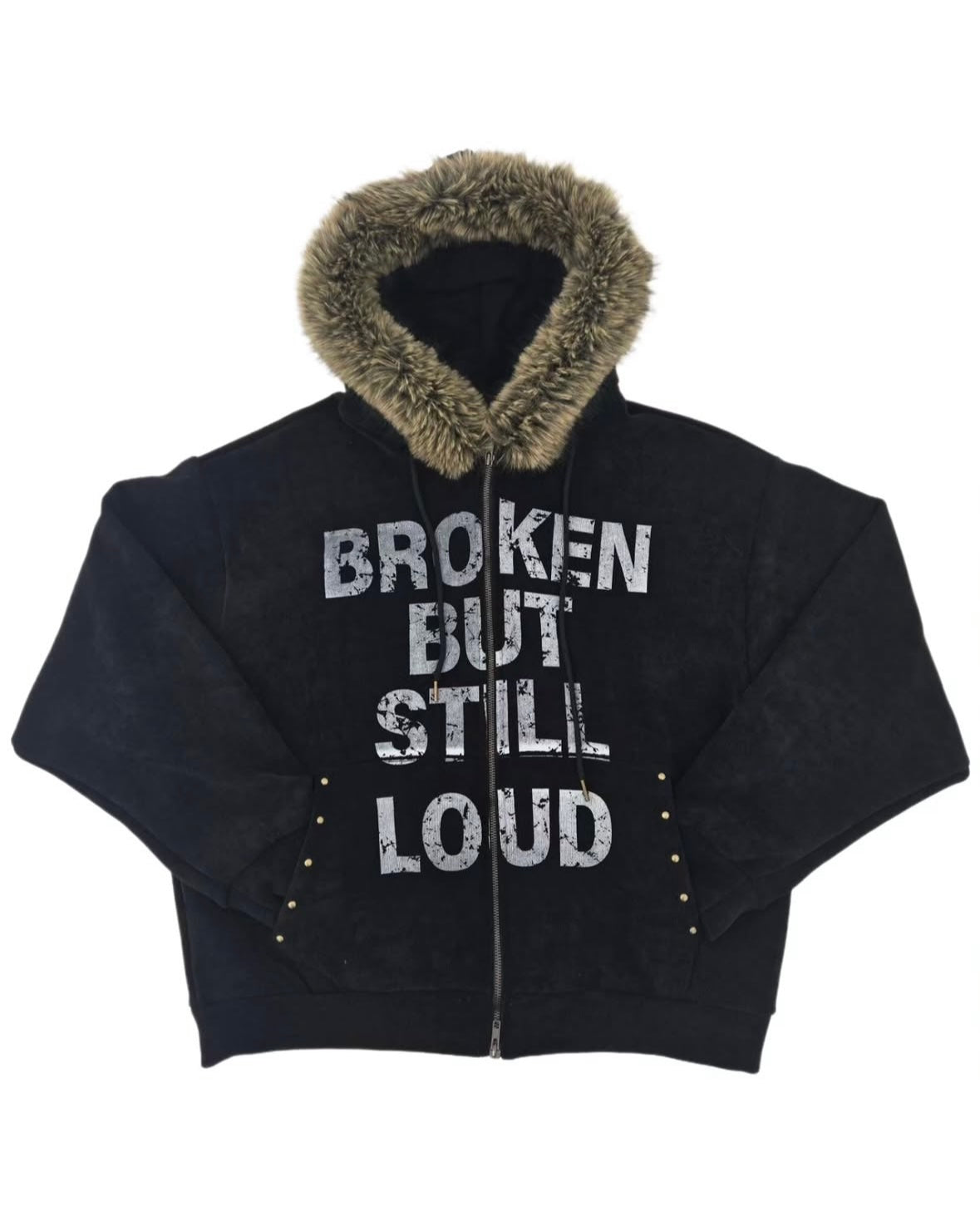 Corduroy Fur Zip Jacket