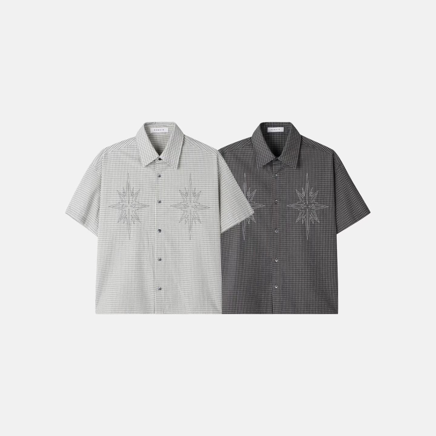 SS26 Geometric Star Embroidered Boxy Shirt