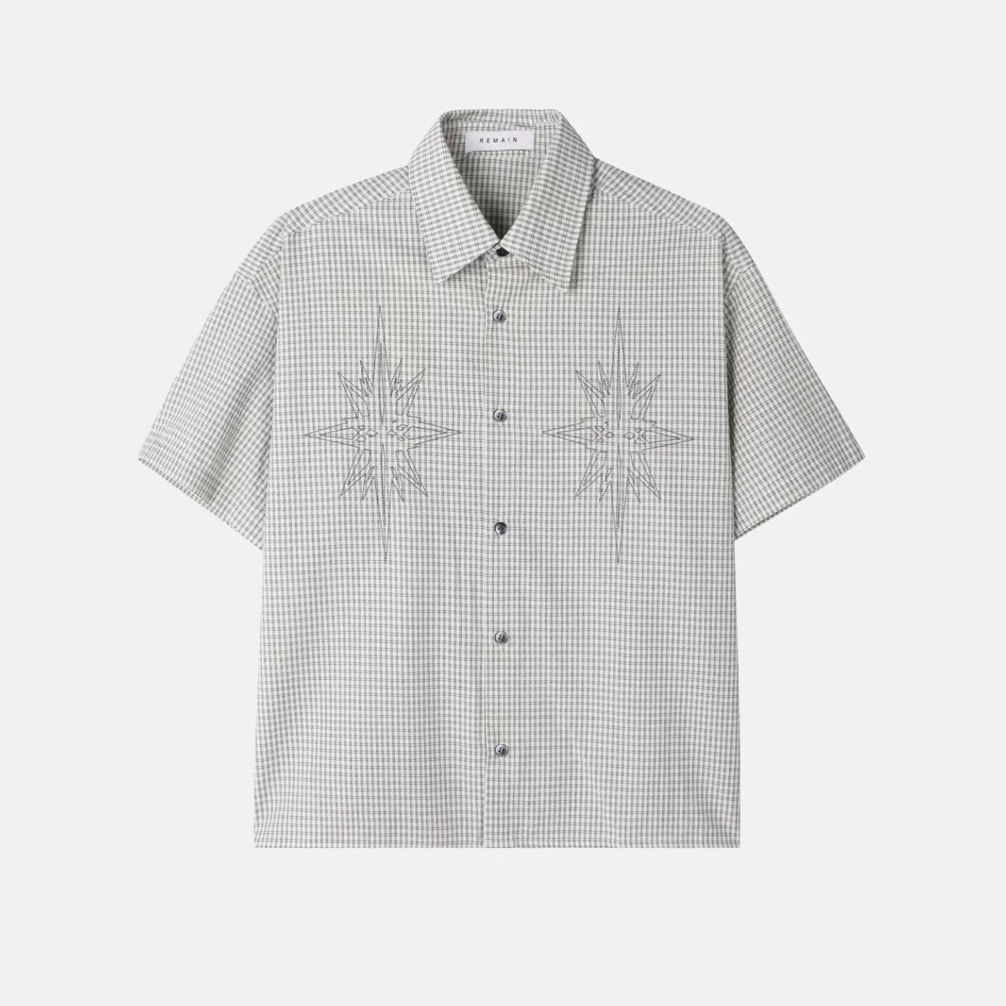SS26 Geometric Star Embroidered Boxy Shirt