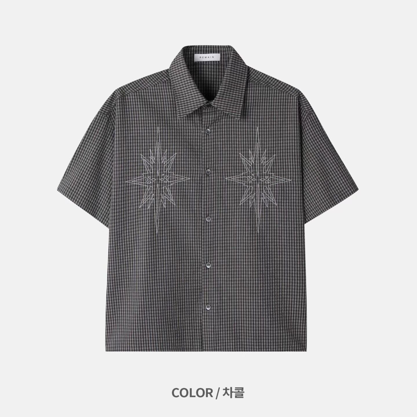 SS26 Geometric Star Embroidered Boxy Shirt