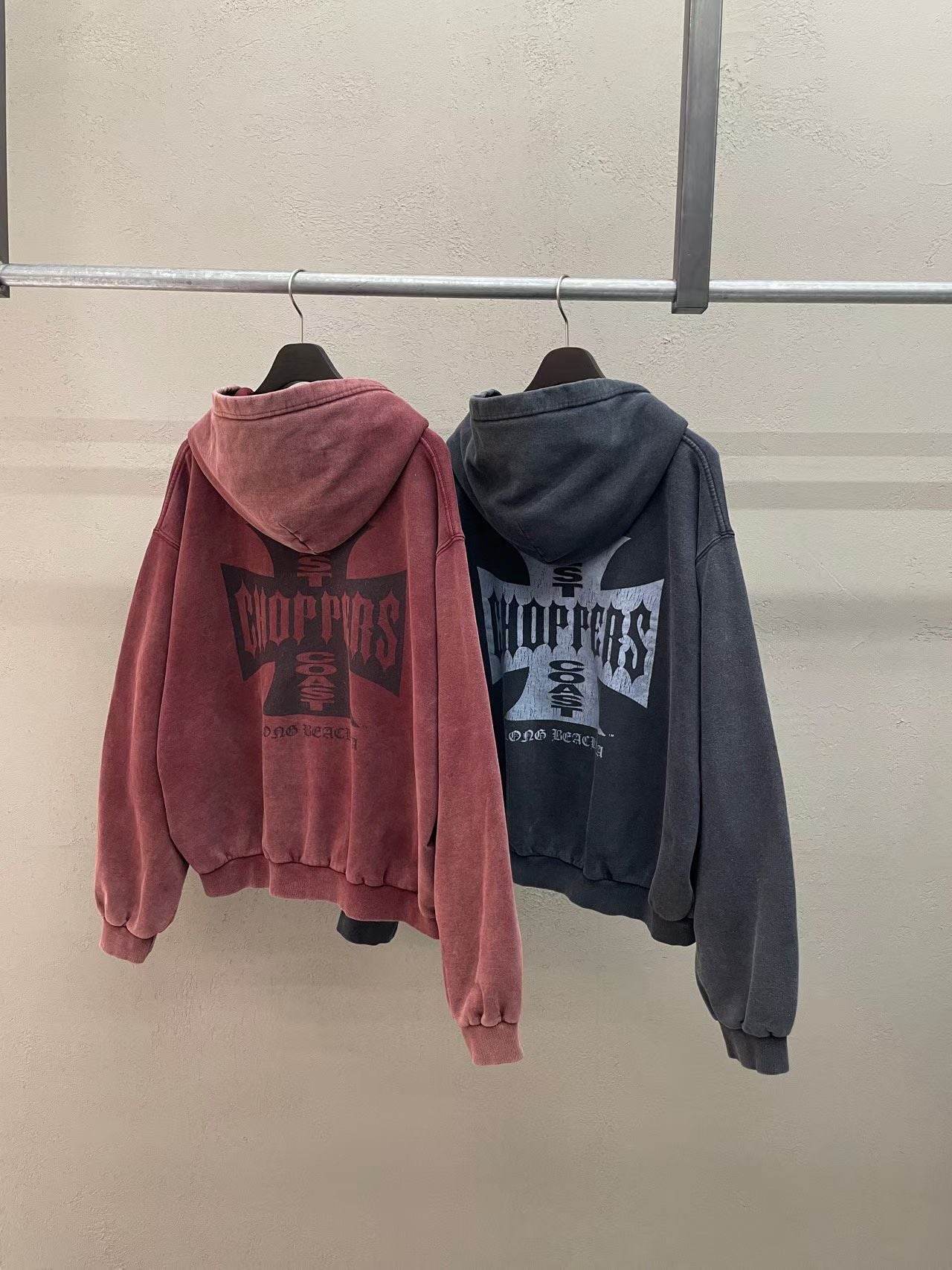 West Coast faded Zip Hoodie