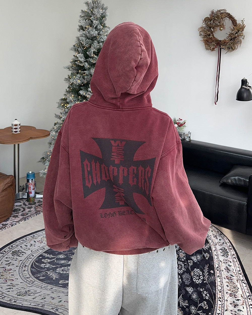 West Coast faded Zip Hoodie