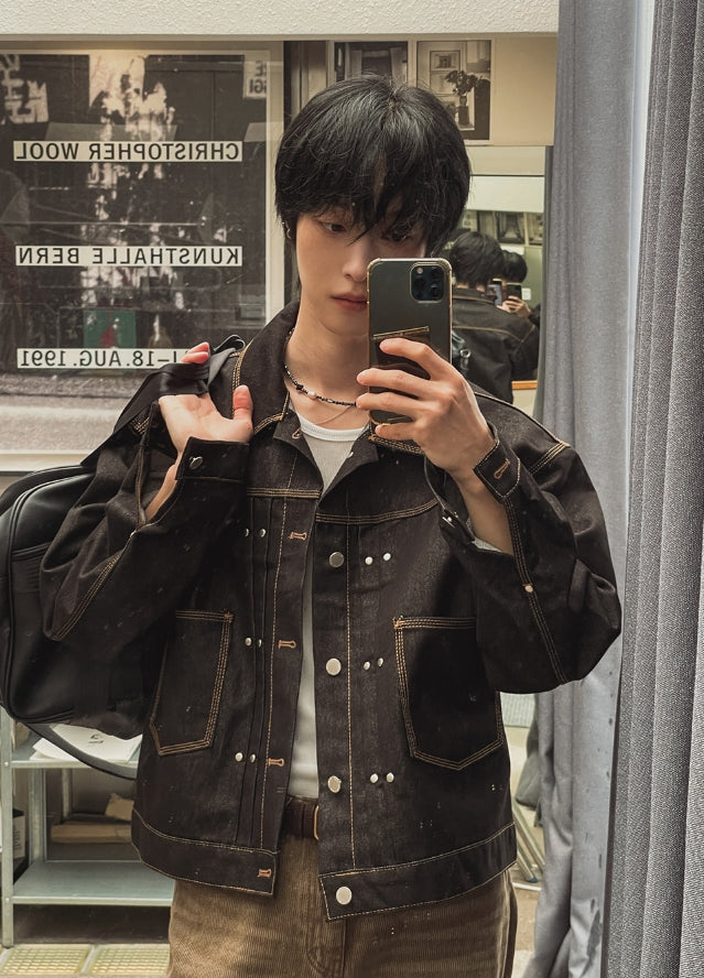 Raw denim jacket￼